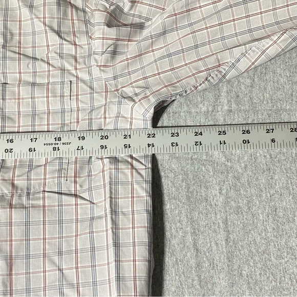 Van Heusen Mens 16-32/33 Plaid Long Sleeve Button Pocket Dress Business Shirt - Picture 8 of 10
